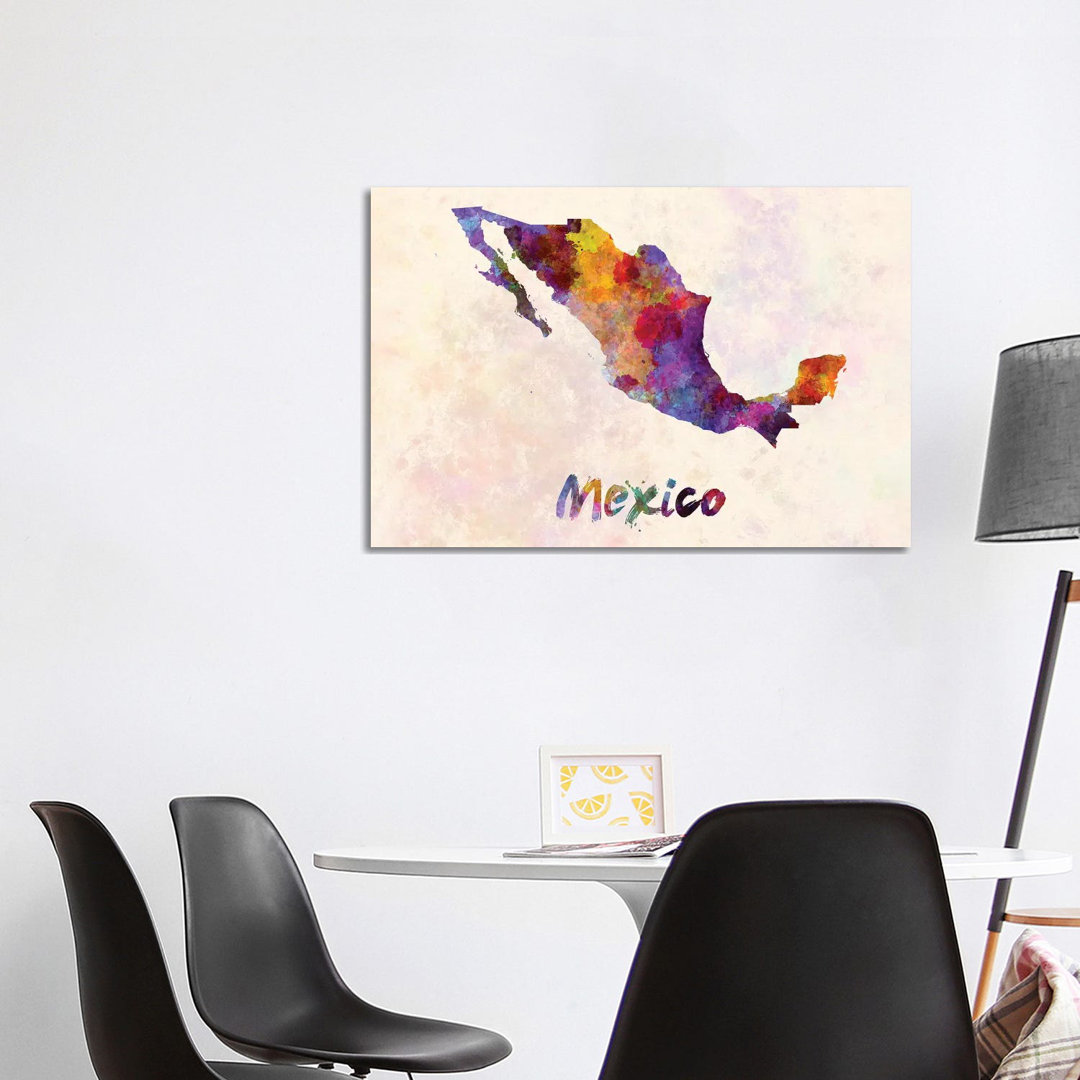 Mexico In Watercolour by Paul Rommer - Wrapped Canvas Gallery-Wrapped Canvas Giclée