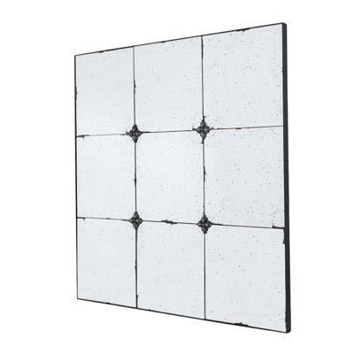 36X36" Traditional Decor Style Antique Glass Panel Mirror