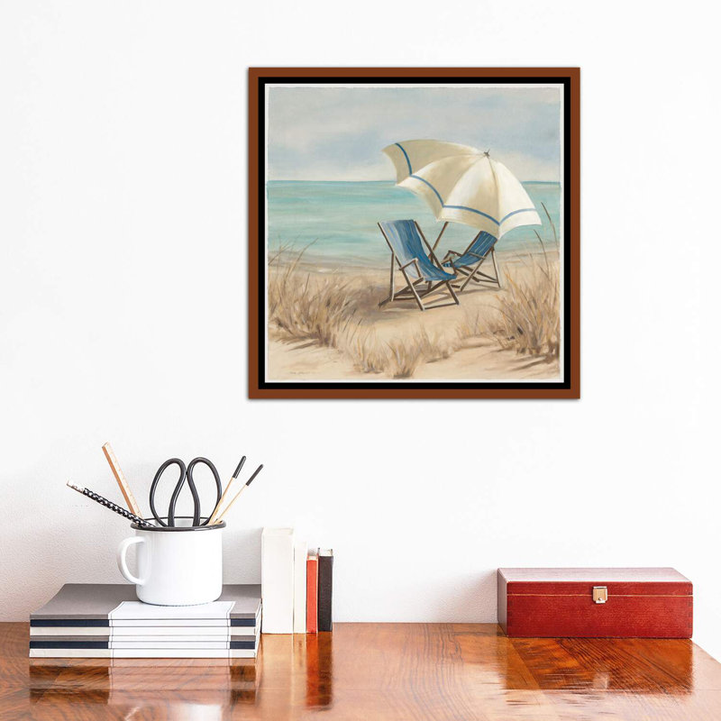 «Summer Holiday II» par Carol Robinson, reproduction, H 18 po x l 18 po x P 1,5 po, Toile avec cadre en bois classique