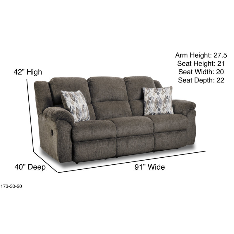 Canapé inclinable Bir11, Polyester brun