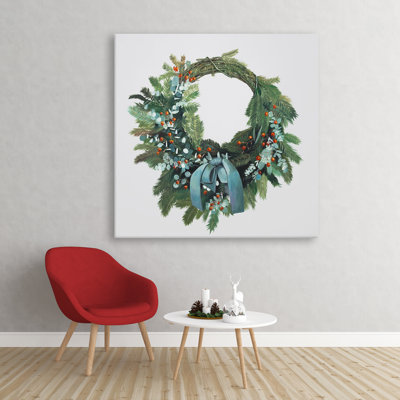 Couronne de Noël - Toile pour maison de campagne
