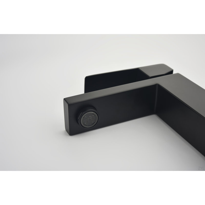 Single Handle Bathroom Sink Faucet With Pop-Up Drain (With Overflow), Matte Black