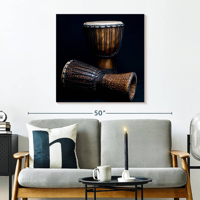 Abarca Tribal Djembe Drums, 30" H x 30" W