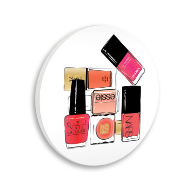 Pile de vernis à ongles Glam Fashion Beauty Cosmétiques, plaque murale circulaire, 12 po de diamètre