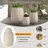 Egg-Shaped Stone-Look Planter Set Of 3 With Drainage Holes And Rubber Plug-307684651