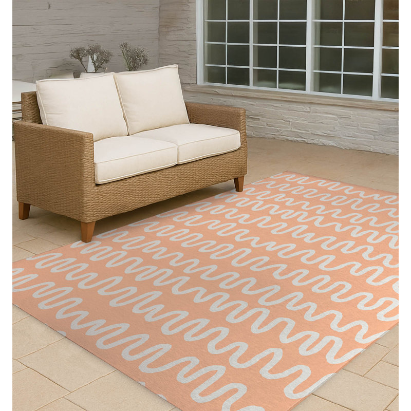 Tapis d'extérieur antidérapant à rayures Wiggle, Rectangle 5 pi x 7 pi
