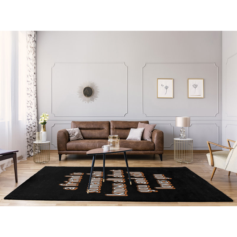 Quotes Chenille Indoor Rug, Rectangle 5' x 7'