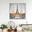 Triple Paris or - Impression sur toile-66813596-66813599
