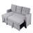 Upholstered Pull Out Sectional Sofa With Chaise-286731085