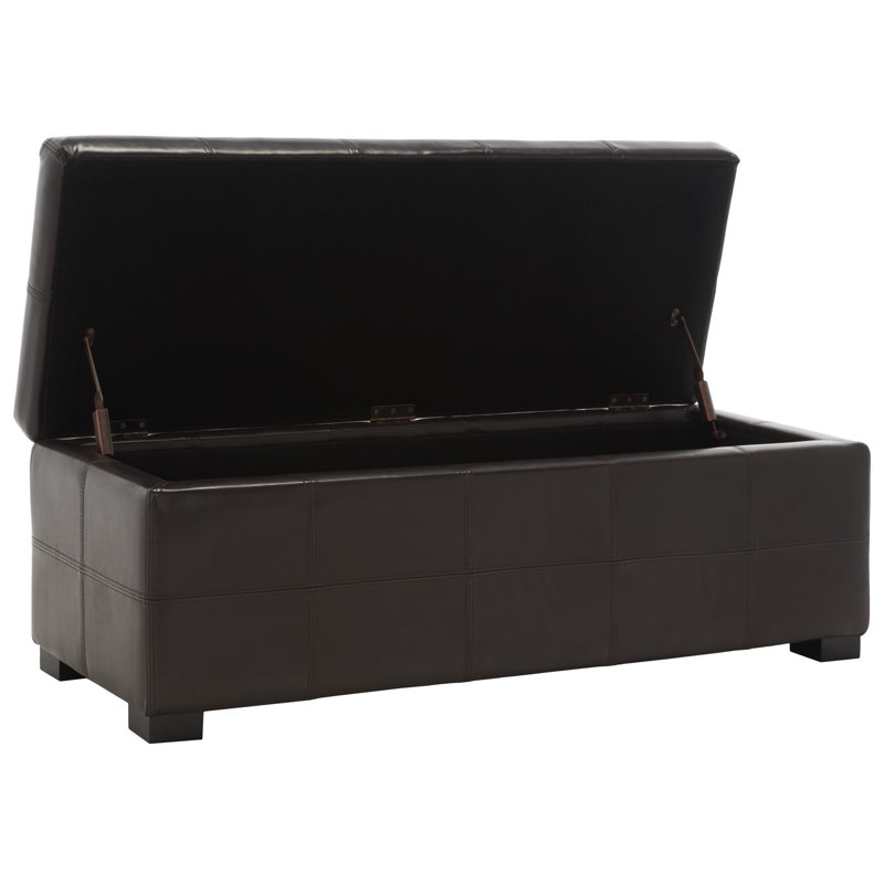 Banc de rangement rembourré Maiden, Brun