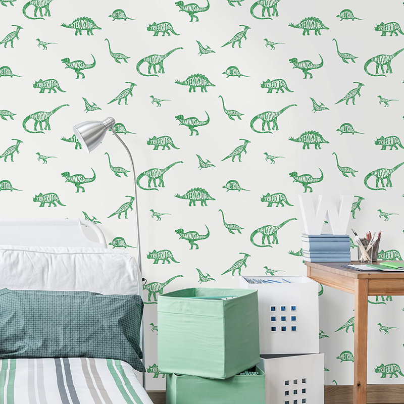 Cinderford 10.05m x 53cm Matte Wallpaper Roll, Green