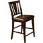 Ensemble de 2 chaises à hauteur de comptoir en bois massif au fini espresso foncé
