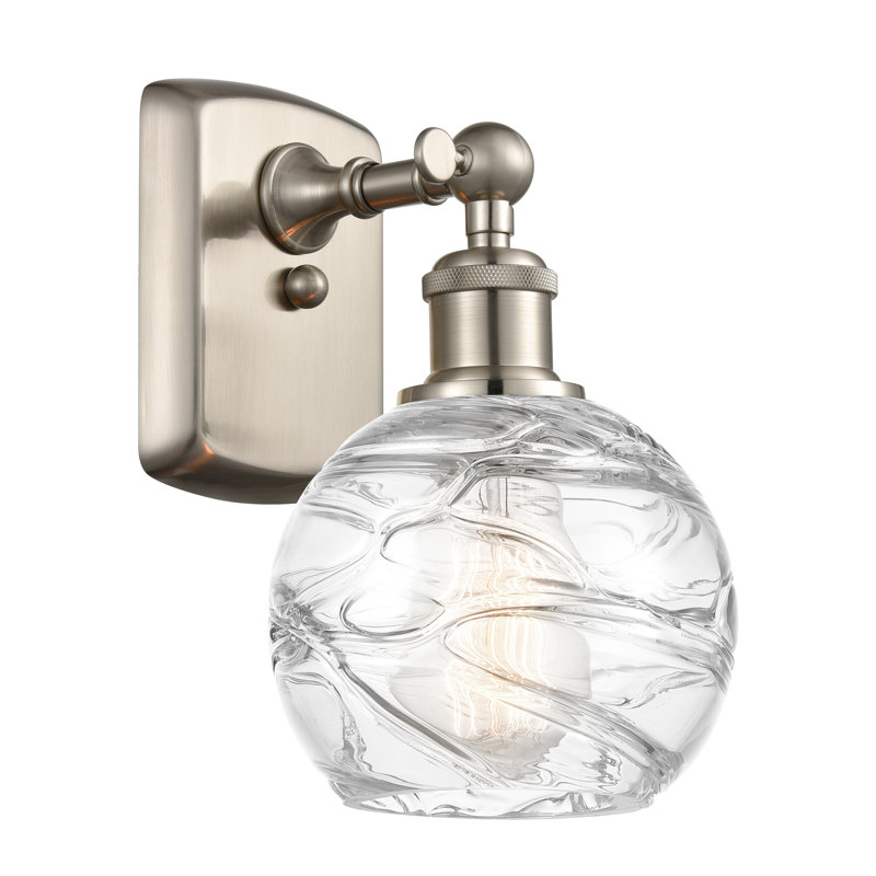 Appliquee à bras 1 lumière à intensité réglable Amira, Ampoule DEL 6 watts Vinage, Nickel satiné brossé