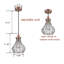 Cracked Glass Pendant Light Antique Red Copper Finish
