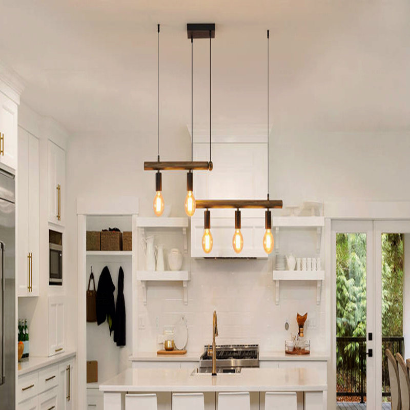 Luminaire suspendu pour îlot de cuisine à 5 lumières [Sans ampoule]