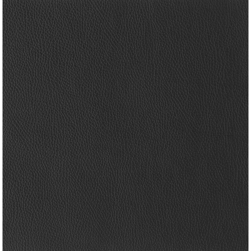 Canapé en cuir italien Aiesrom, Cuir véritable noir, H 38 po x l 89 po x P 41 po