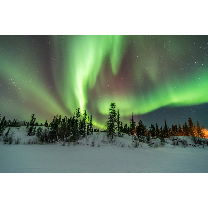 Aurora In Yellowknife, Canada - Wrapped Canvas Print, 30cm H x 46cm W x 3.8cm D