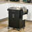 HOMCOM Kitchen Island On Wheels, Rolling Kitchen Cart With Stainless Steel Countertop, Drawer, Towel Rack And Spice Rack, Utility Storage Trolley,-514890337