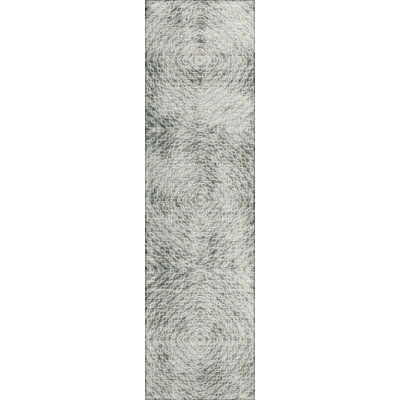 Tapis en chenille à motif géométrique bleu / beige Anna-May