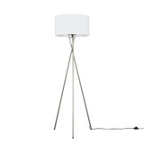 Mireles 155cm Camden Tripod Nickel Floor Lamp with Large Reni Shade