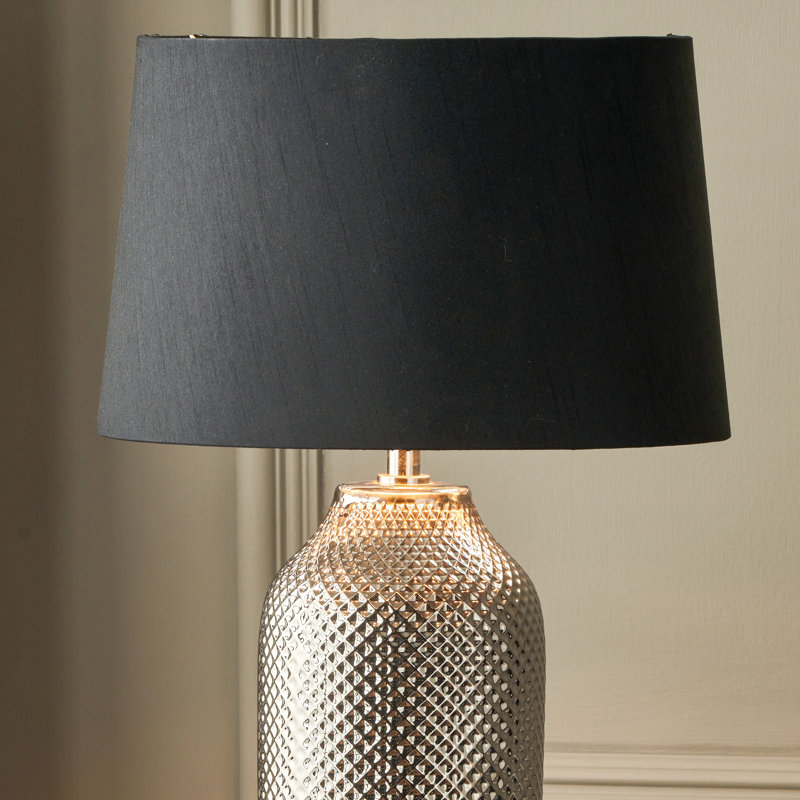 Soler Ceramic Table Lamp, Silver