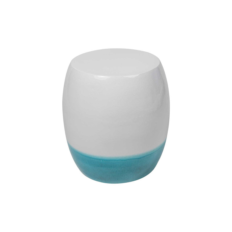Table d'appoint en céramique Provence Signature Bud, Turquoise / brume