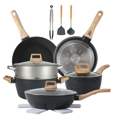 16PCS Pots And Pans Set Non Stick Cookware Set Nonstick With Cooking Set (16Pieces)
