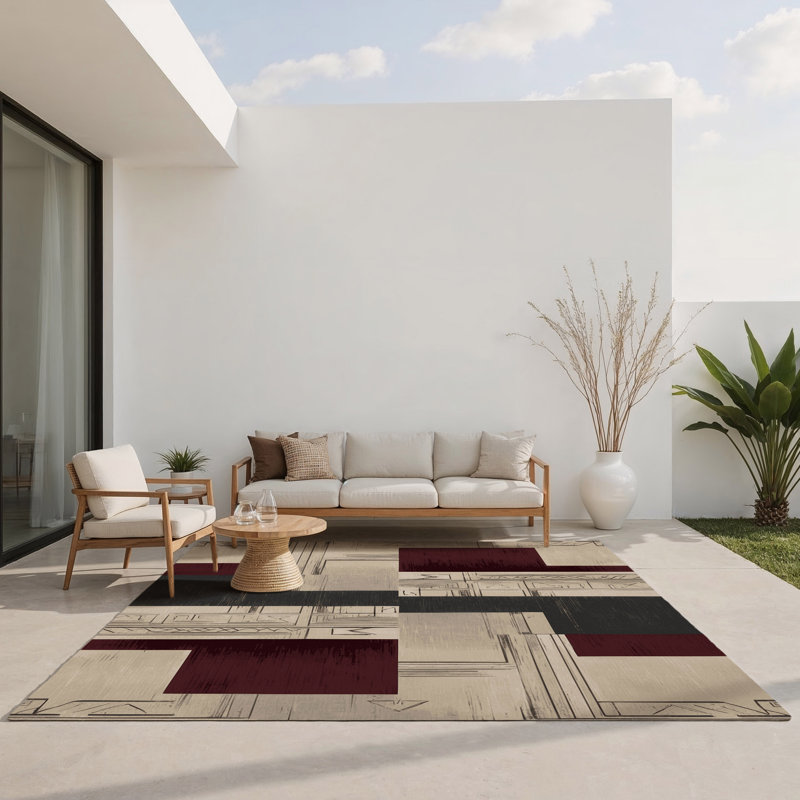 Tapis intérieur et extérieur Opulent Odyssey, Rectangle 9 pi x 12 pi