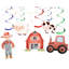 Décorations de tourbillon de ferme - 10 banderoles de plafond pour animaux Barnyard pour fête de naissance ou anniversaire - Décor de fête de ferme