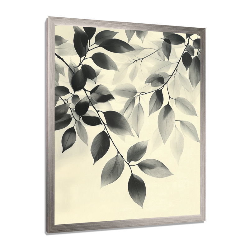 Ramhas - salon d'art mural floral, H 20 po x l 12 po, Reproduction encadrée d'une seule photo, Argent argent