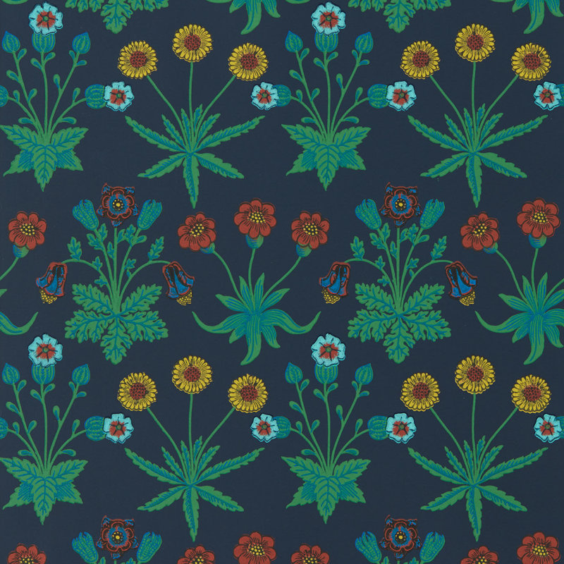Daisy 10.05m x 52cm Matte Wallpaper Roll, Midnight