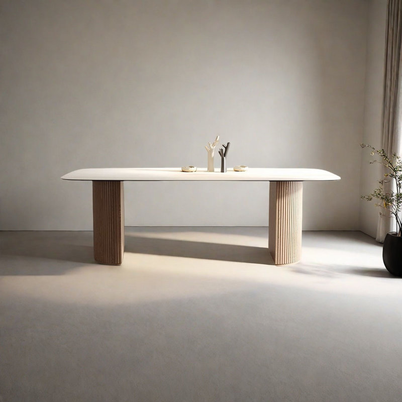 Table de salle à manger Elegant Rock, H 29,5 po x L 55,1 po x l 31,5 po