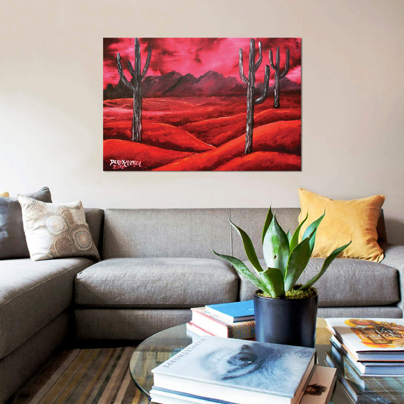 «Southwestern Desert», impression sur toile, H 18 po x l 26 po x P 1,5 po, Toile tendue, Pas de tapis