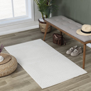 Michoel In- & Outdoor Scandi Modern Boho White Area Rug