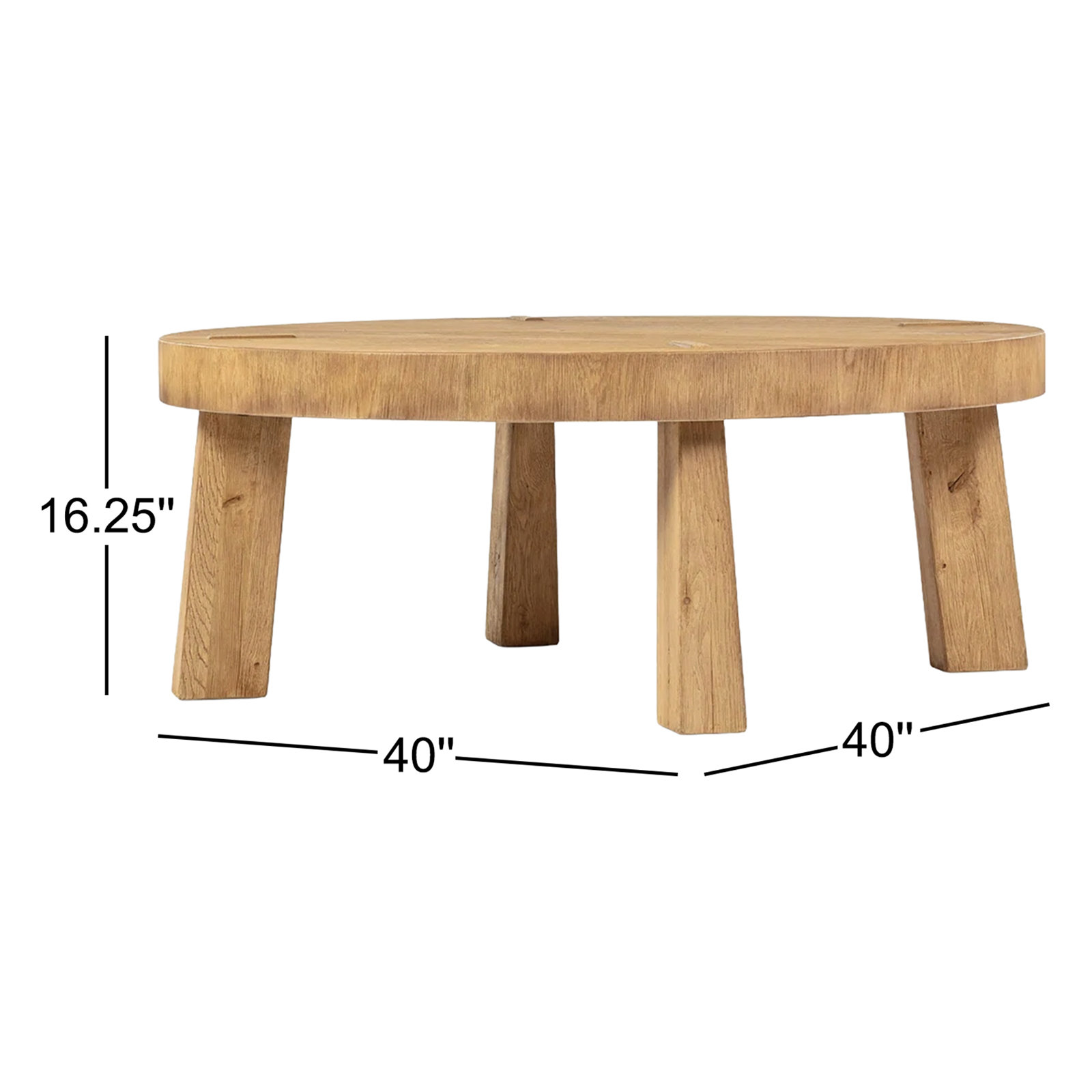 Sadira 40" Coffee Table, Worn Oak