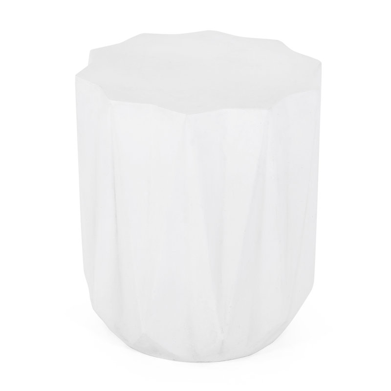 Outdoor Lightweight Concrete Table, 15.49" Depth, Stylish & Functional Addition Magnesium Oxide End Chic Versatile Design