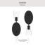 Applique murale 1 lumière noire mate avec abat-jour en verre transparent Jheni-127683756