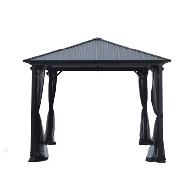 10 x 10 pi GAZEBO, tente de réception d'extérieur robuste pour le patio, mariage, cour arrière (seulement en haut)