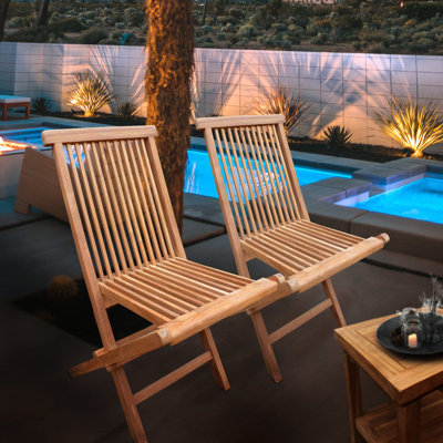 Cosner Teak Patio Dining Side Chair