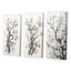 «Grey White Tree Graphite Whispers», 3 pièces sur toile-1446193474-1446193473