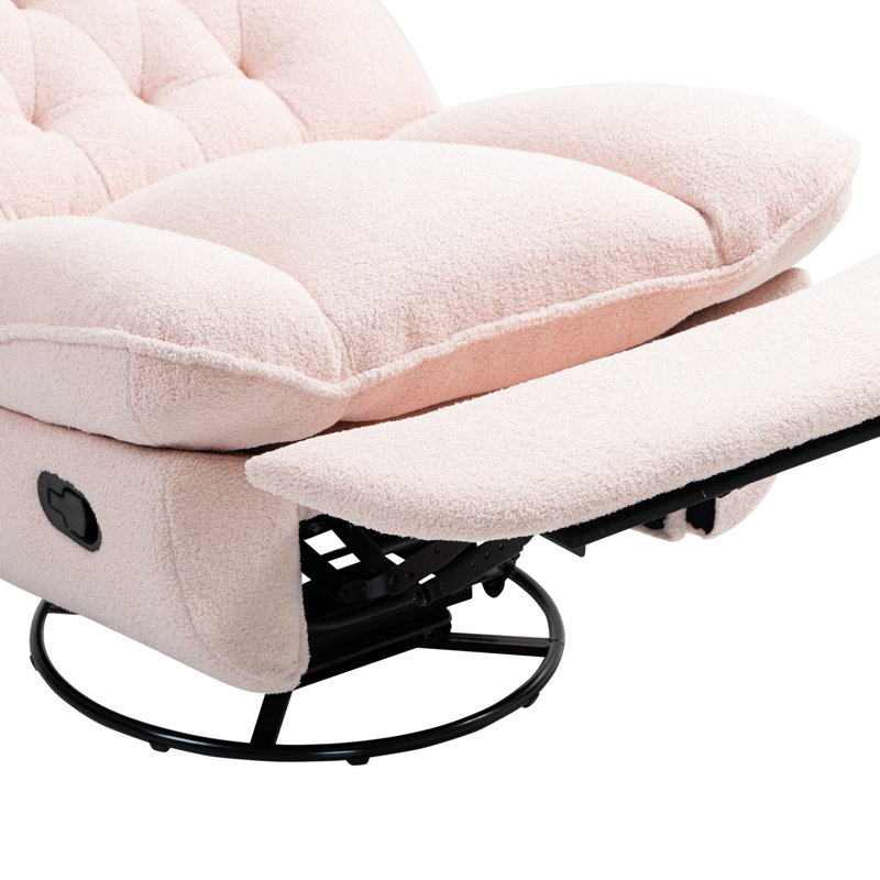 Fauteuil inclinable moderne capitonné, Rose