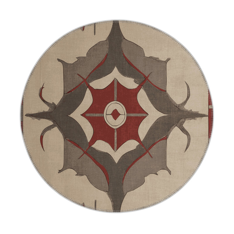 Chateau Mosaic Indoor And Outdoor Area Rug, Round 5'