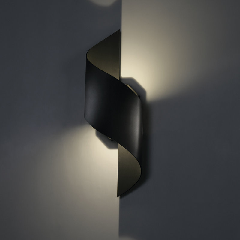 Helix LED Outdoor Flush Mount, Bronze, 24.13" H x 8.5" W x 6.38" D
