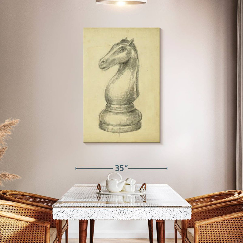 Senne Antique Chess II, 45" H x 30" W