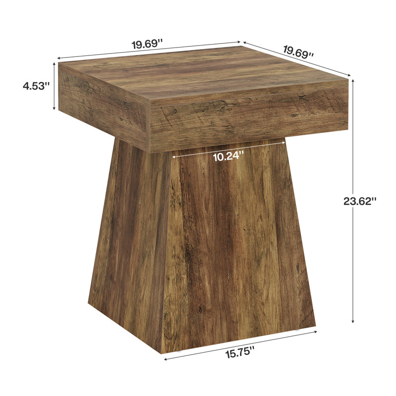 Tray Top Pedestal Side Table Set