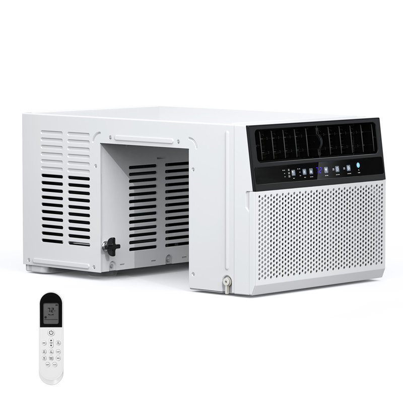 Climatiseur de fenêtre en forme de U 12 000 BTU Electactic - Ultra silencieux 45db avec vue complète sur la fenêtre, refroidit 550 pieds carrés, 6 modes et débit d'air à 4 voies, comprend une télécommande et un filtre lavable