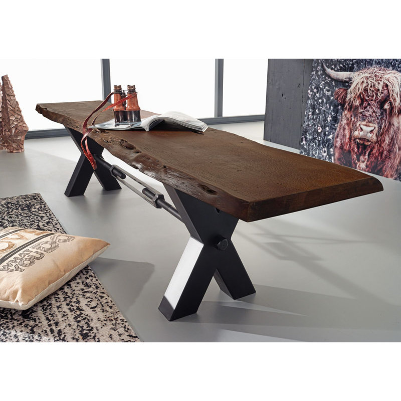 Solid Wood Bench, H46 x W220 x D38cm