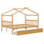 Lit double en bois avec tiroirs-130125332