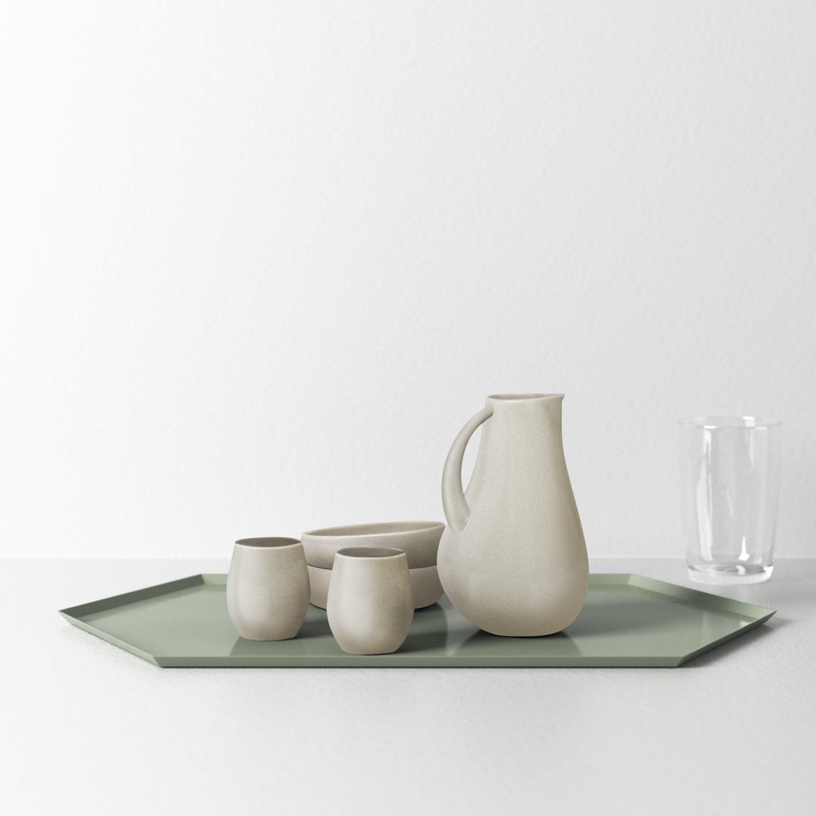 Borgen 5-Piece Stoneware Serving Set, Muslin