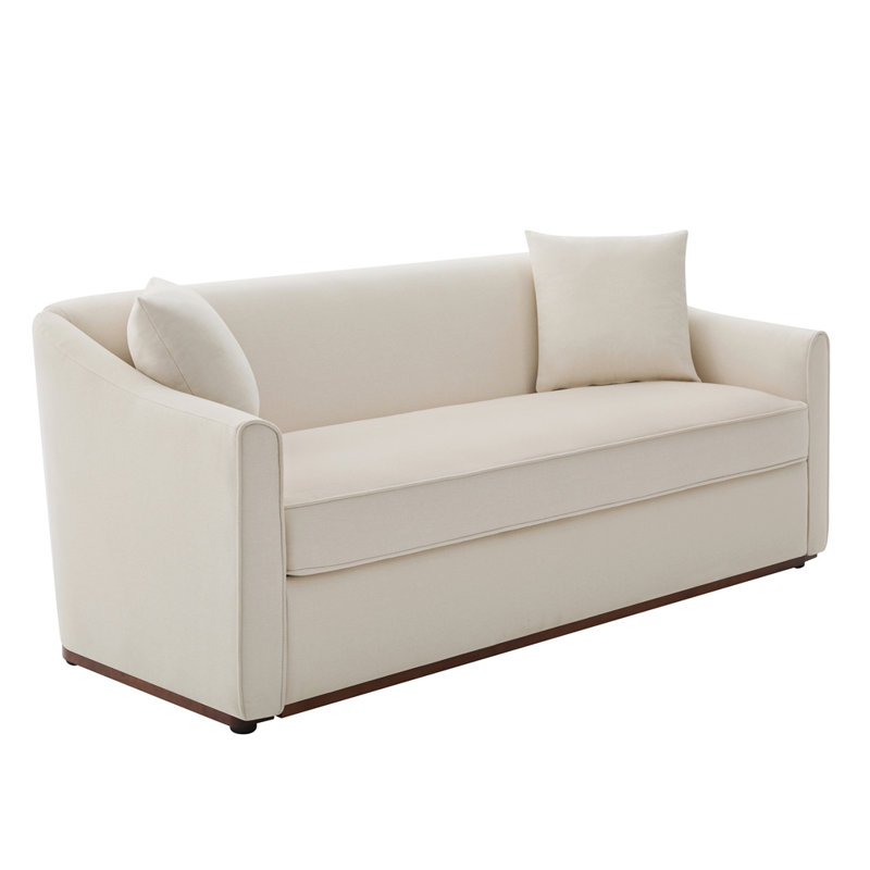 Canapé rembourré 3 places moderne 75,78 ", Beige